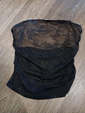 I.AM.GIA Black Lace Strapless Bustier